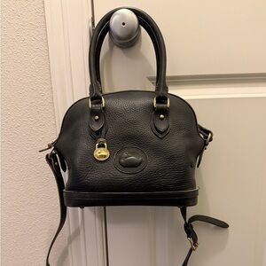 Vintage Dooney and Bourke Black-on-Black Small Norfolk Bag